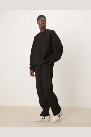 ASOS Joggers negros plisados de corte tapered de (parte de un conjunto)