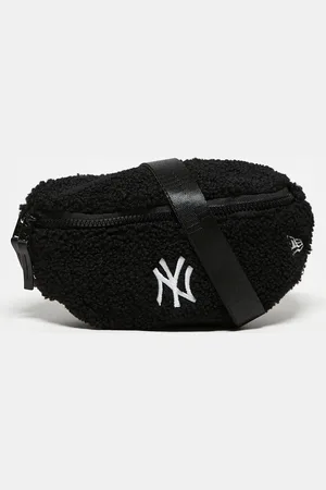 New Era Riñonera pequeña negra de borreguito con diseño de los NY Yankees de