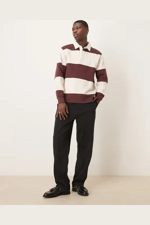 ASOS Joggers negros de corte tapered de tejido efecto neopreno de