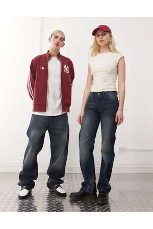 Cheap Monday Vaqueros rígidos unisex de corte recto con vintage Anti de