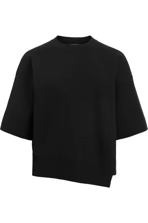AllSaints Camiseta negra de punto Remi de