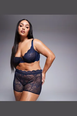 ASOS Braguitas tipo bóxer de encaje Ashley de ASOS DESIGN Curve