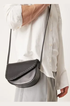 ASOS Bandolera negra con costuras sobrehiladas de