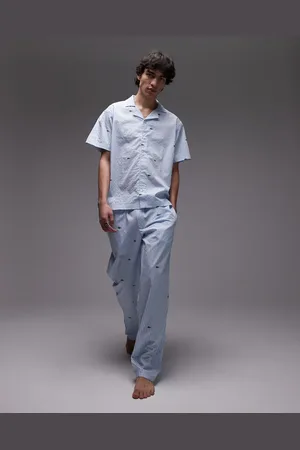Lacoste Pantalones de estar por casa claro con estampado integral de cocodrilos de