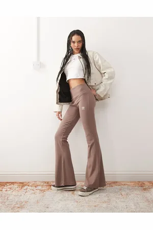 adidas Leggings de campana marrones Trefoil Essentials de