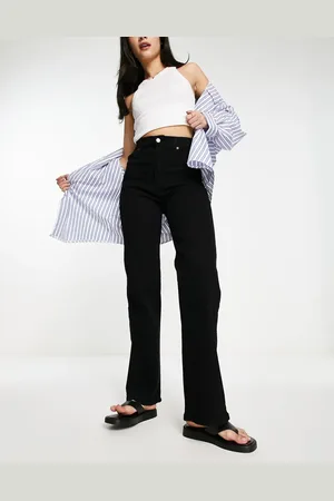 Dr Denim Vaqueros negros de pernera recta Moxy de