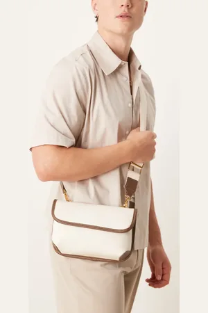 ASOS Bandolera color y marrón de lona de -Blanco