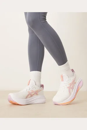Asics Zapatillas de deporte blancas y azul claro para correr Gel-Nimbus 27 de