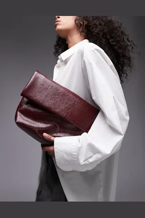 Topshop Bolso de mano plegado Georgia de -Rojo