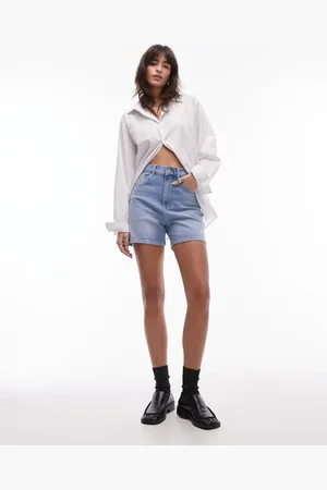 Tommy Hilfiger Pantalones cortos vaqueros mom con lavado claro de -Azul