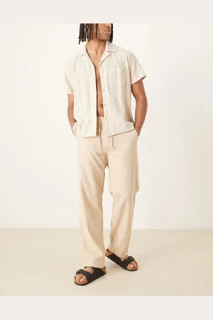 SELECTED Pantalones color crema de corte suelto de lino Brody de -Blanco