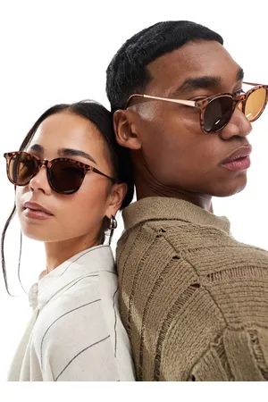AJ Morgan Gafas de sol efecto carey con montura redondeada y lentes marrones In Line de