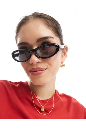 AJ Morgan Gafas de sol negras con montura estrecha envolvente de