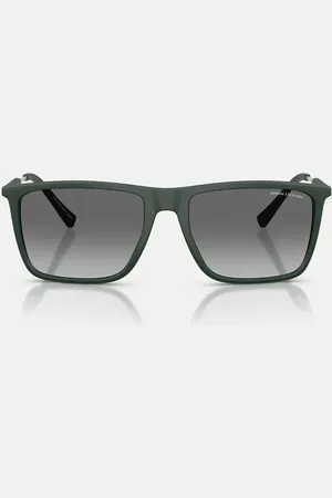 Armani Exchange Gafas de sol con escote rectangular y lentes grises de