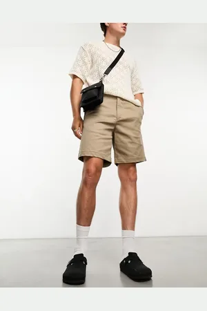SELECTED Pantalones cortos chinos beis de corte suelto de -Beis neutro