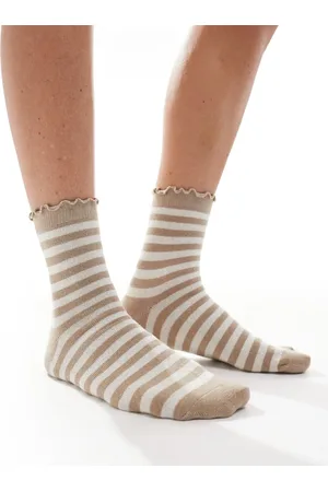 VERO MODA Calcetines a con volante y acabado de purpurina de -Neutro