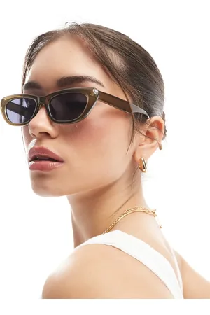 AJ Morgan Gafas de sol oliva de estilo ojos de gato de