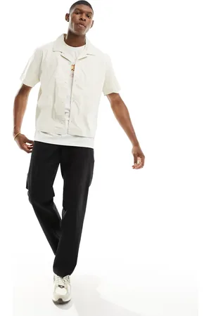 Weekday Camisa de corte cuadrado y manga corta Charlie de - neutro