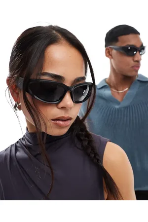 AJ Morgan Gafas de sol negras clásicas de estilo deportivo de