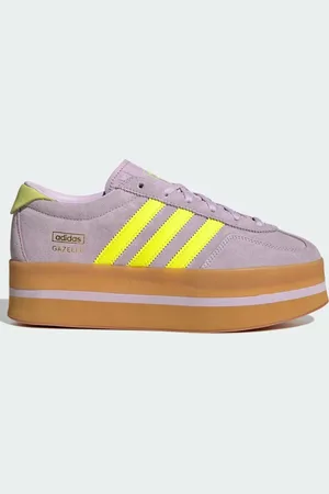 adidas Zapatillas de deporte color lavanda y amarillas Gazelle Stack de -Morado