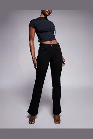 River Island Vaqueros negros de corte bootcut y talle medio de