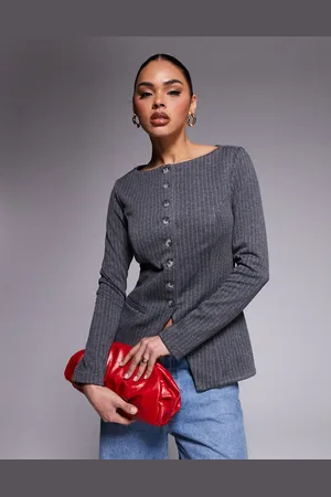River Island Top de manga larga de