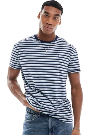 Ralph Lauren Camiseta a rayas clásica extragrande con bolsillo y logo Icon de