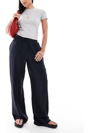 New Look Pantalones de pernera ancha de mezcla de lino de