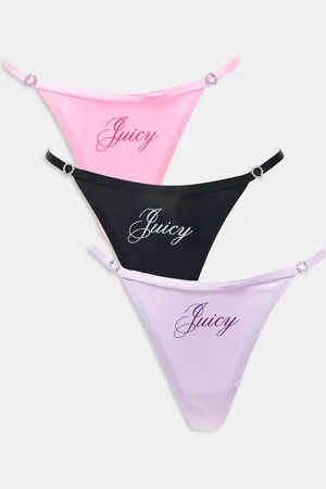 Juicy Couture Pack de 3 tangas de varios colores de