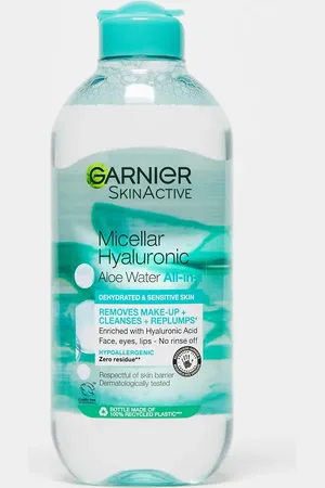 Garnier Agua micelar limpiadora para pieles deshidratadas con aloe vera y ácido hialurónico de 400 ml de