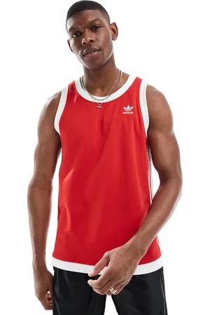 adidas Camiseta dorada sin mangas con detalles estilo ojales Adicolor de -Dorado