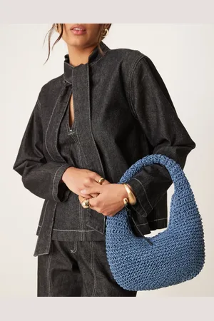 ASOS Bolso de hombro artesanal de croché de paja de