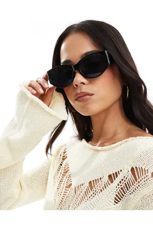 New Look Gafas de sol negras ovaladas extragrandes de
