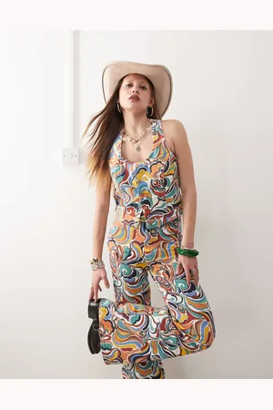 Wrangler Top corto vaquero en tonos luminosos con estampado de estilo años 70 de (parte de un conjunto)-Multicolor