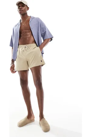 Ralph Lauren Shorts de baño de talle medio y corte slim con logo Traveler de -Neutro