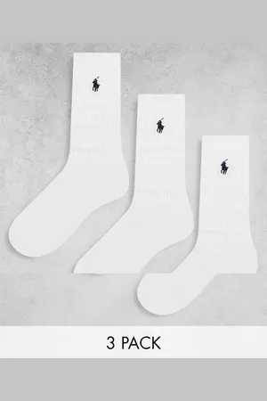 Ralph Lauren Pack de 3 pares de calcetines blancos de