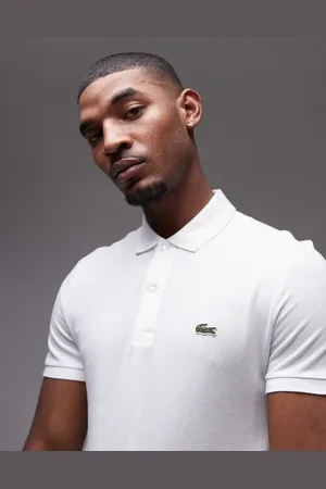 Lacoste Polo de piqué de corte slim en de