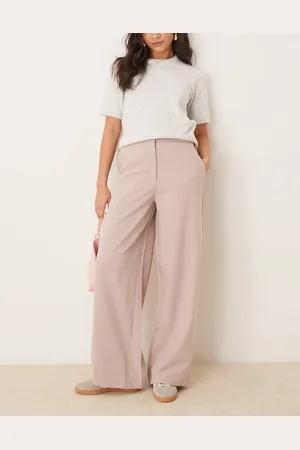 ASOS Pantalones de sastre color de pernera recta holgada de -Beis neutro