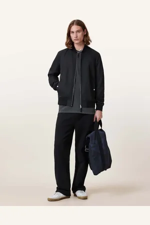 AllSaints Chaqueta bomber negra y marrón caqui Rev Bassett de -Negro