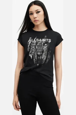 AllSaints Camiseta negra Riproar Anna de