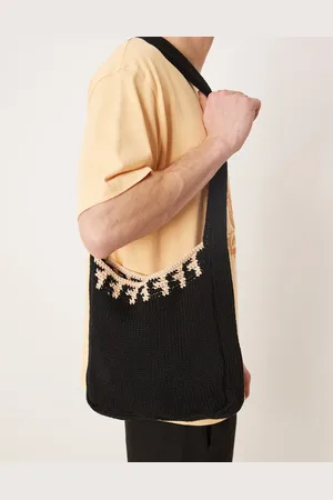 ASOS Bandolera negra de punto de