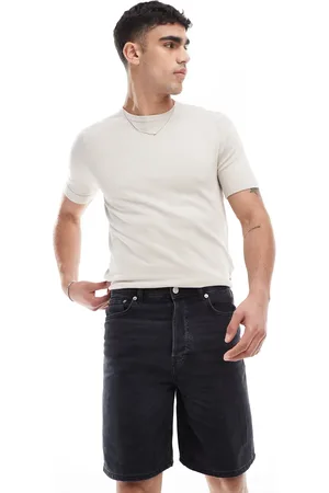 Only & Sons Pantalones cortos vaqueros negro lavado holgados de