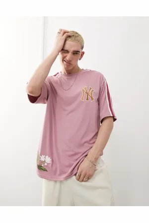 New Era Camiseta con bordado floral y logo de los NY Yankees de
