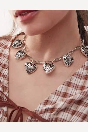 Reclaimed Collar pulido con charm de corazón de