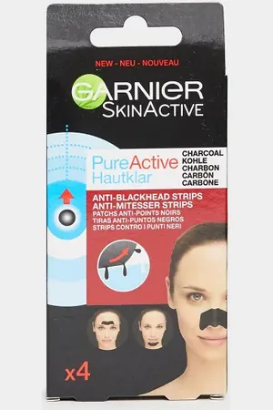 Garnier Tiras para los puntos negros de la nariz con carbón Pure Active de