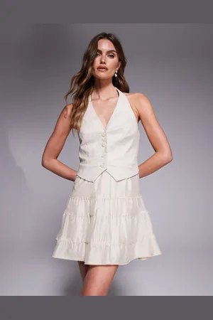 Forever New Vestido corto color de estilo esmoquin de -Neutro