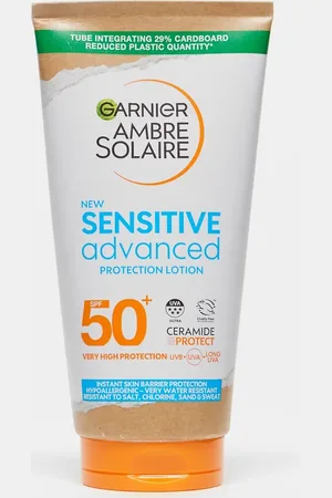 Garnier Crema solar con FPS 50+ hipoalergénica para pieles sensibles de 175 ml de Ambre Solaire