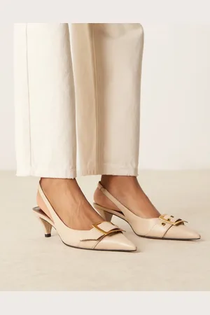 ASOS Zapatos beis de tacón bajo con detalle de hebilla Stellar de -Neutro