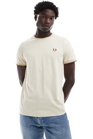 Fred Perry Camiseta con ribetes dobles de - neutro