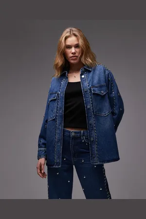 AllSaints Camisa vaquera con tachuelas Alba de
